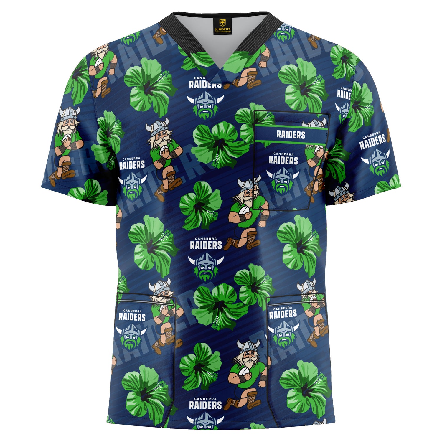 NRL Raiders 'North Shore' Scrubs - Ashtabula
