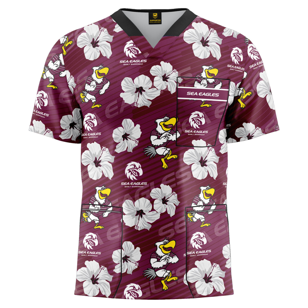 NRL Sea Eagles 'North Shore' Scrubs - Ashtabula