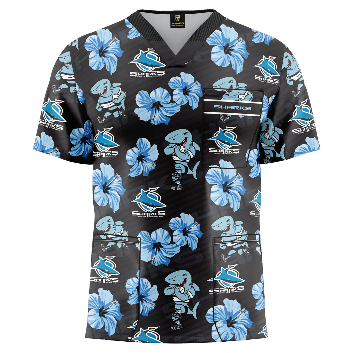 NRL Sharks 'North Shore' Scrubs - Ashtabula
