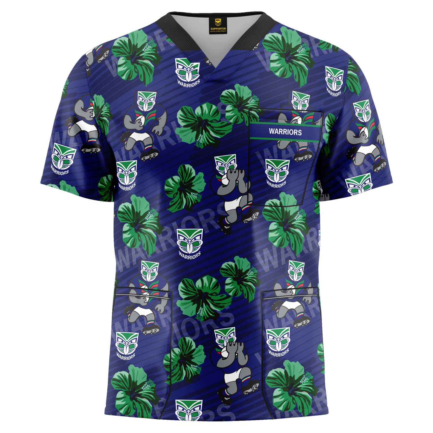 NRL Warriors 'North Shore' Scrubs - Ashtabula