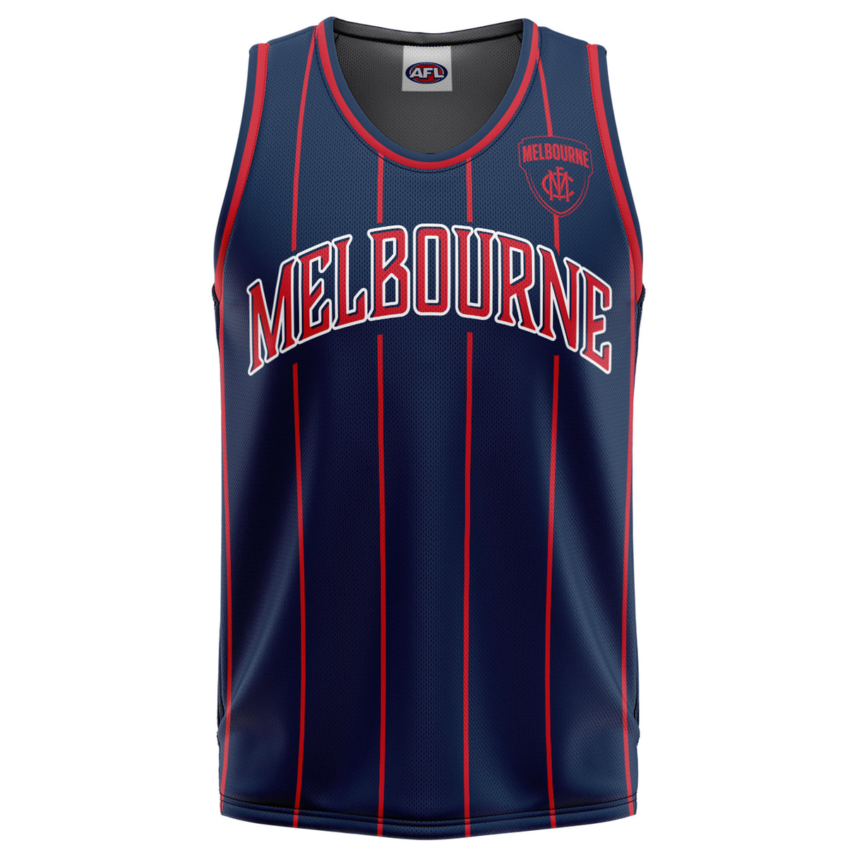 AFL Melbourne Demons 'Harlem' Basketball Singlet - Adult - Ashtabula