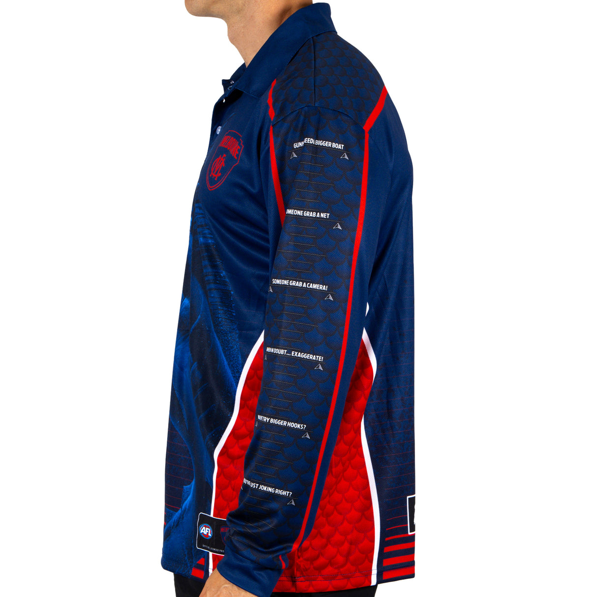 AFL Melbourne Demons Footy n Fishing Shirt - Adult - Ashtabula