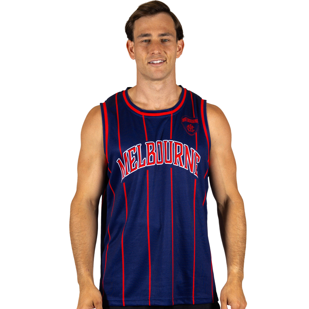 AFL Melbourne Demons 'Harlem' Basketball Singlet - Adult - Ashtabula