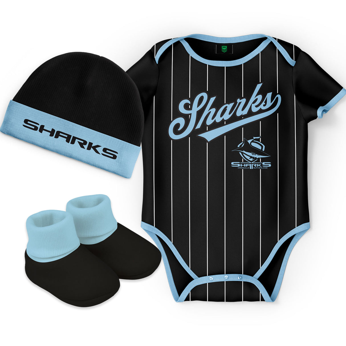 NRL Sharks 'Lullaby' 3pc Gift Set - Ashtabula