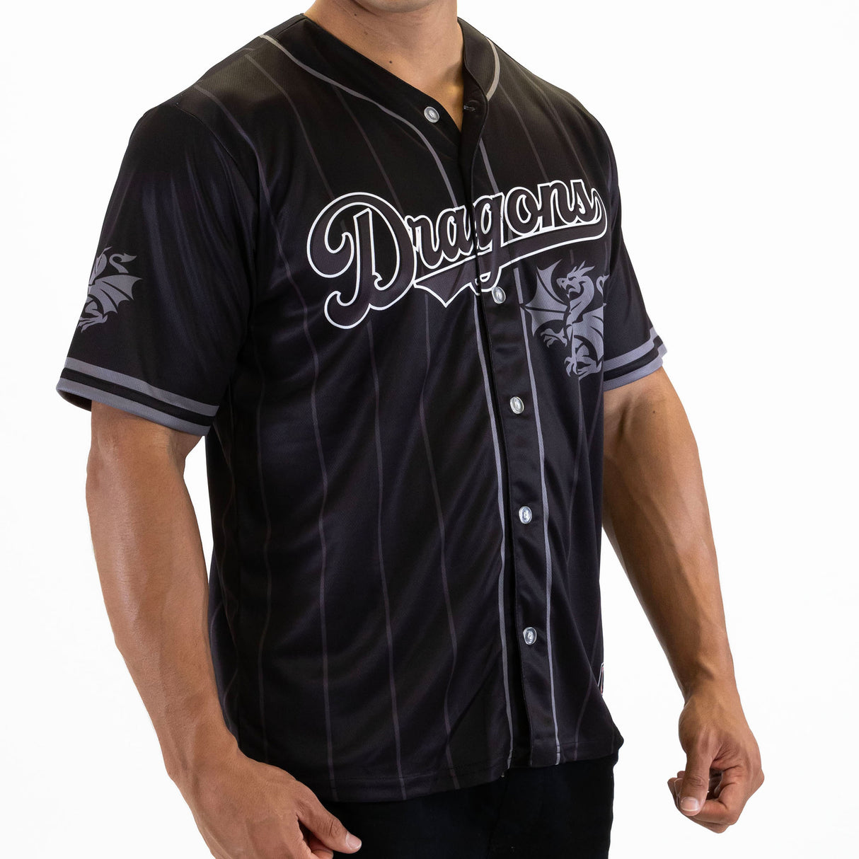 NRL Dragons Blackout Baseball Shirt - Ashtabula