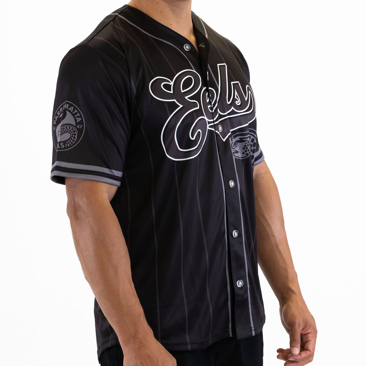 NRL Eels Blackout Baseball Shirt - Ashtabula
