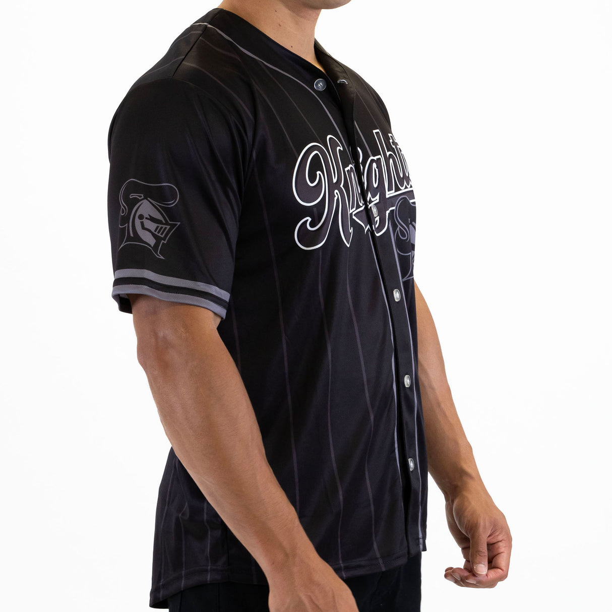 NRL Knights Blackout Baseball Shirt - Ashtabula