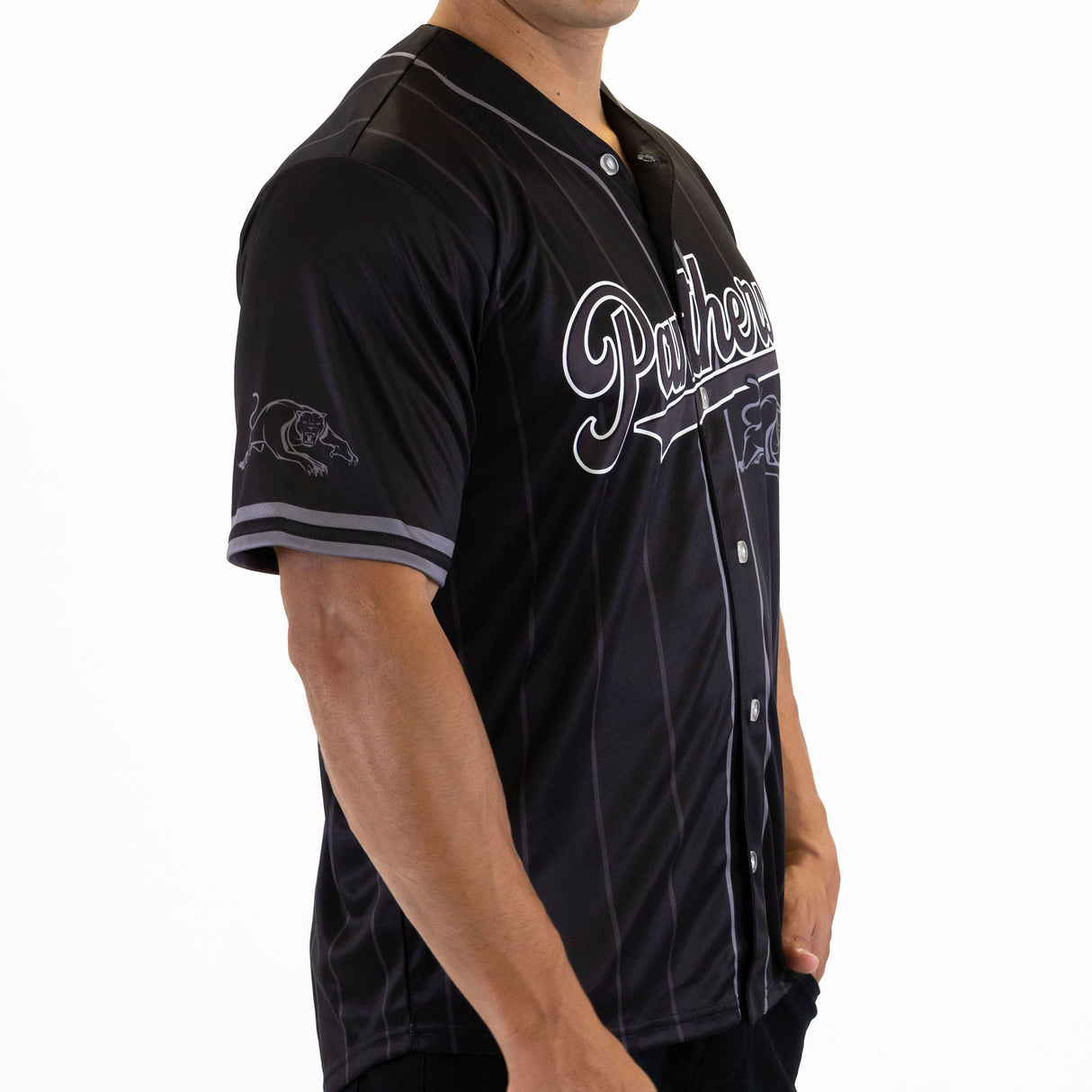 NRL Panthers Blackout Baseball Shirt - Ashtabula