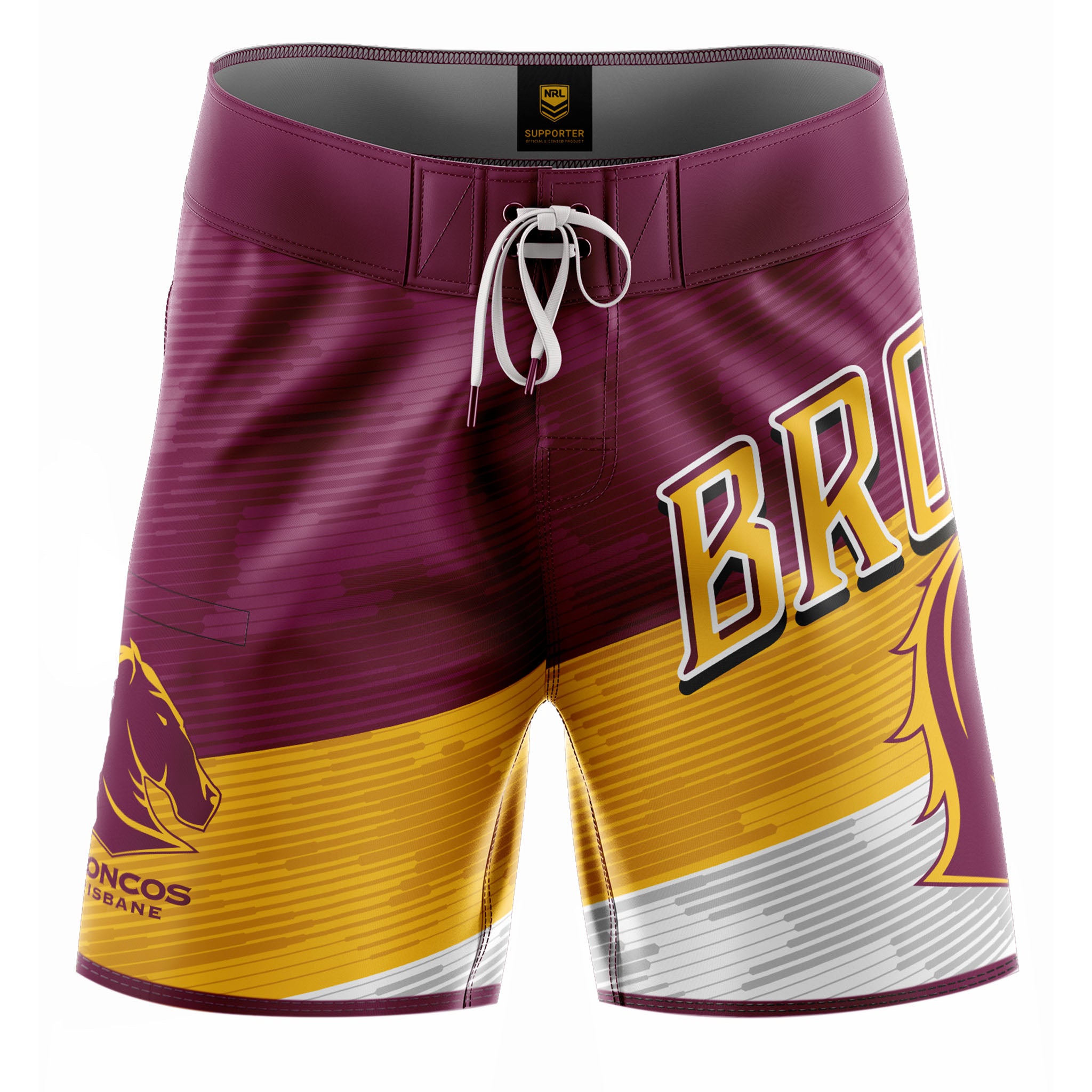 Brisbane Broncos NRL Shorts Brisbane Broncos NRL Home Supporters Shorts | Official Team Shorts For Adults Sizes S To 5XL Brisbane Broncos Shorts - Foto 10