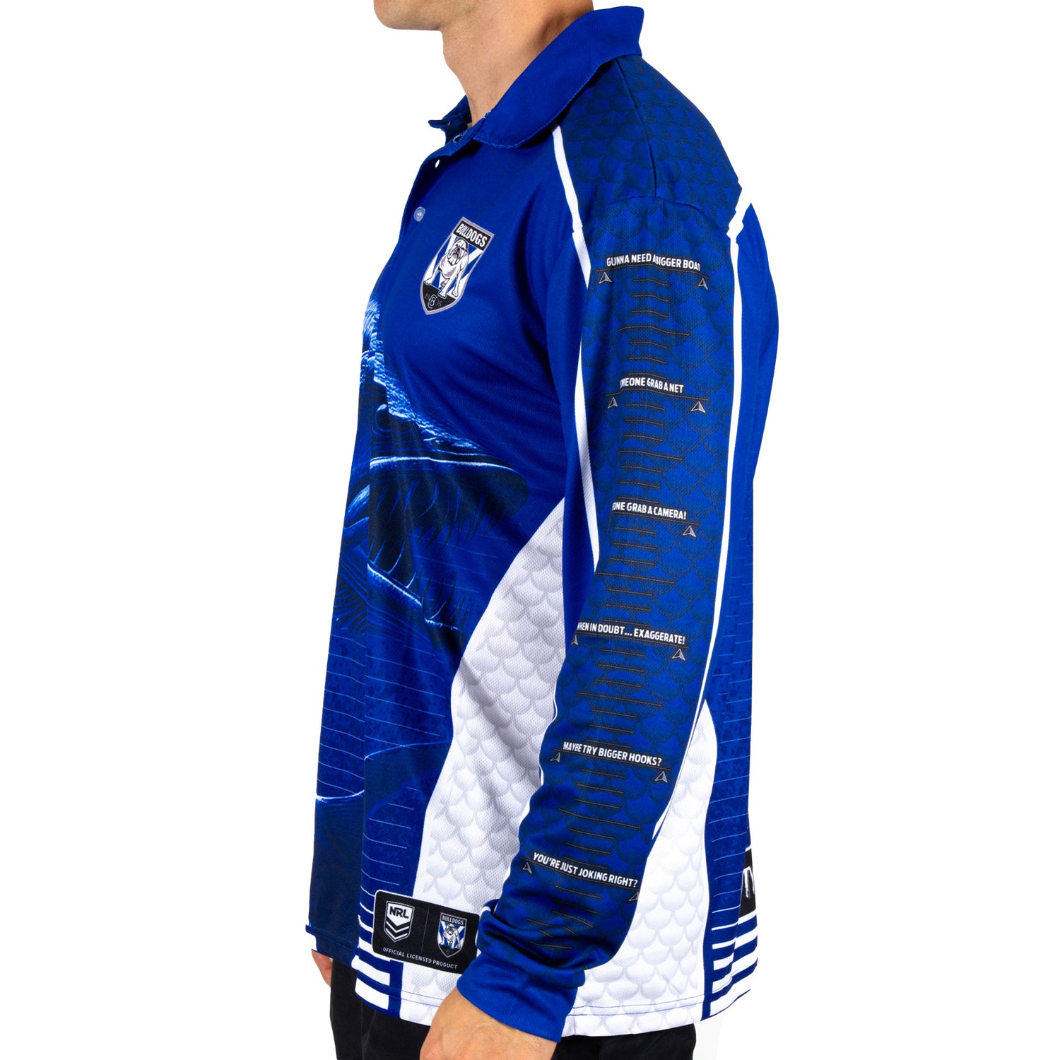 NRL Bulldogs 'Barracuda' Fishing Shirt - Adult - Ashtabula
