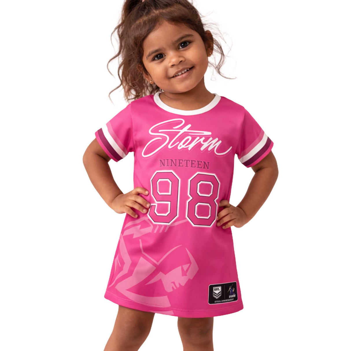 NRL Storm 'Fuchsia Force' T-Shirt Dress - Ashtabula