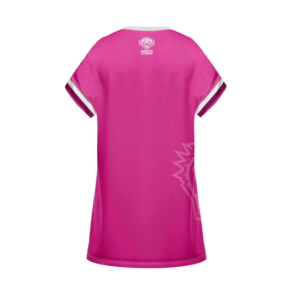 NRL Wests Tigers 'Fuchsia Force' T-Shirt Dress - Ashtabula