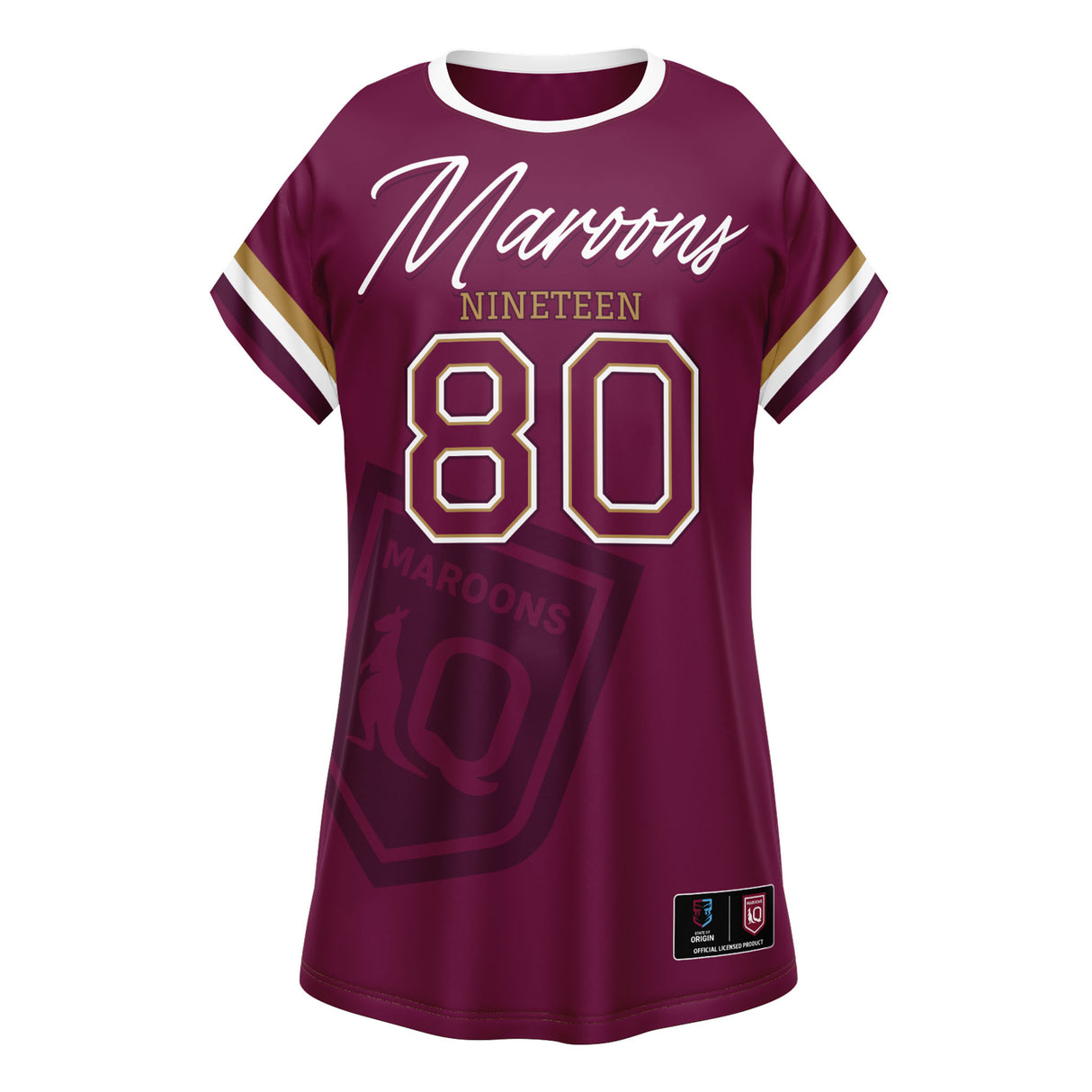 QLD Maroons 'Origin Force' T-Shirt Dress - Ashtabula