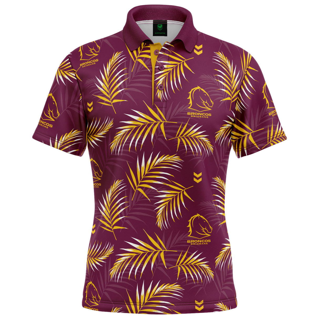 NRL Broncos 'Palm Beach' Golf Polo - Ashtabula