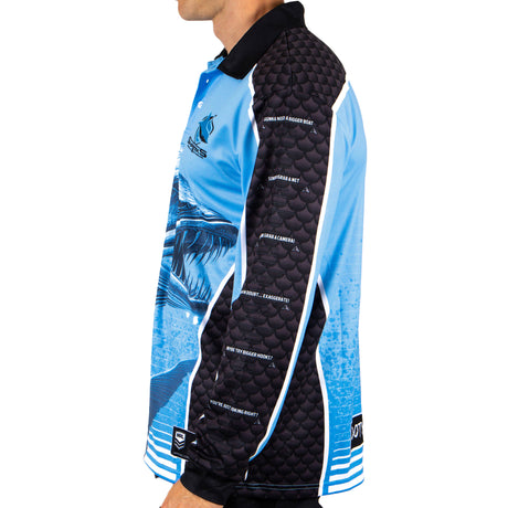 NRL Sharks 'Barracuda' Fishing Shirt - Adult - Ashtabula