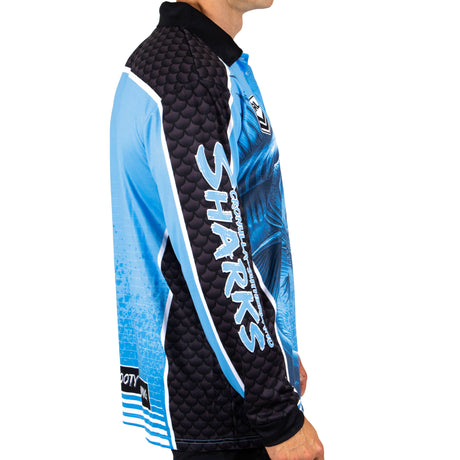NRL Sharks 'Barracuda' Fishing Shirt - Adult - Ashtabula