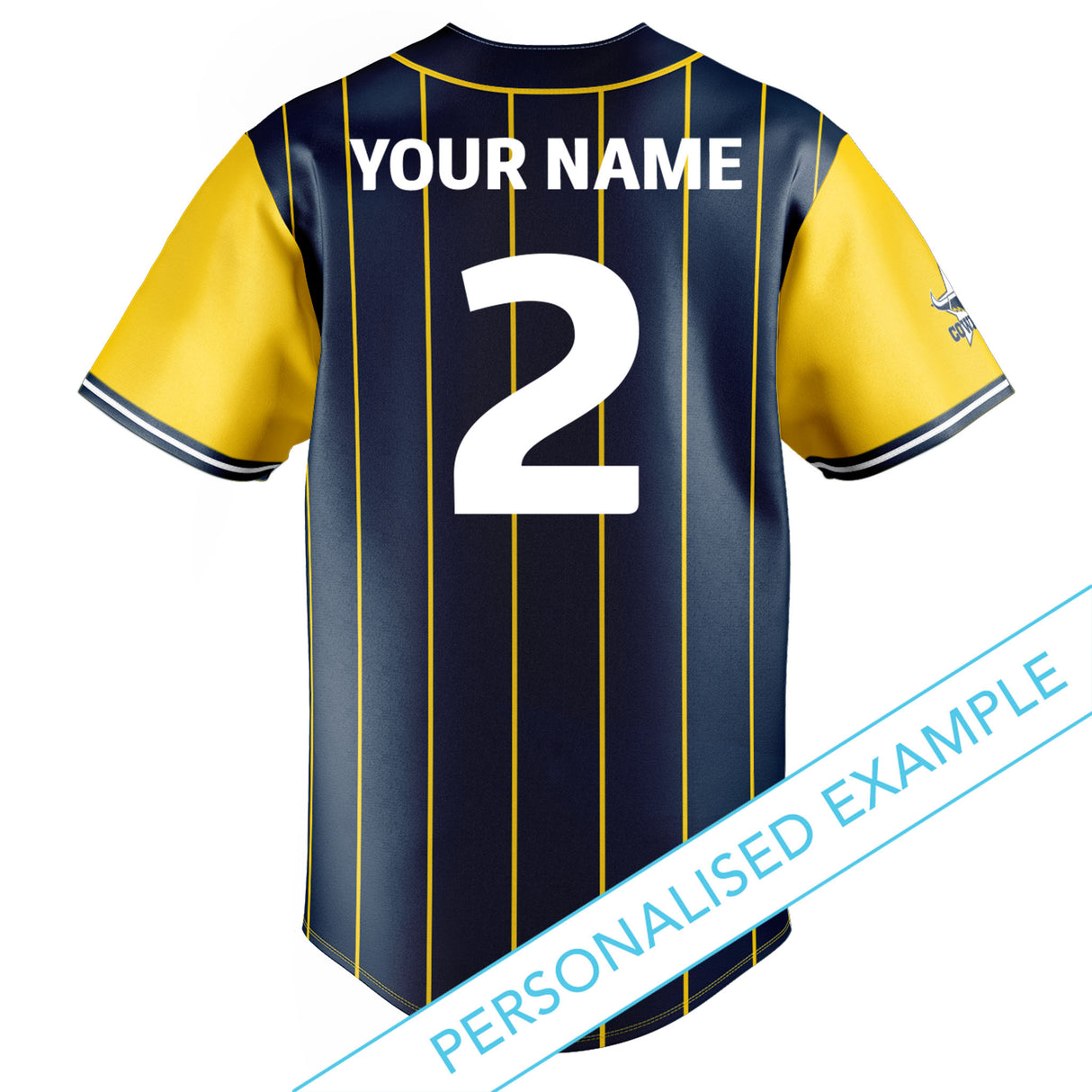 NRL Cowboys 'Slugger' Baseball Shirt - Ashtabula