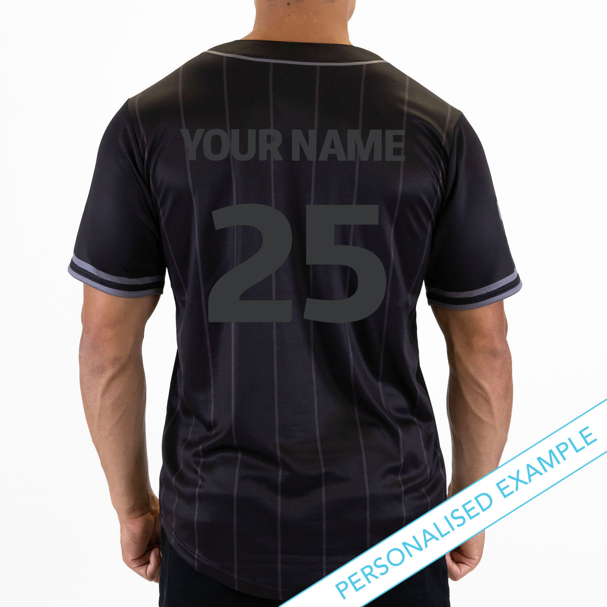 NRL Roosters Blackout Baseball Shirt - Ashtabula