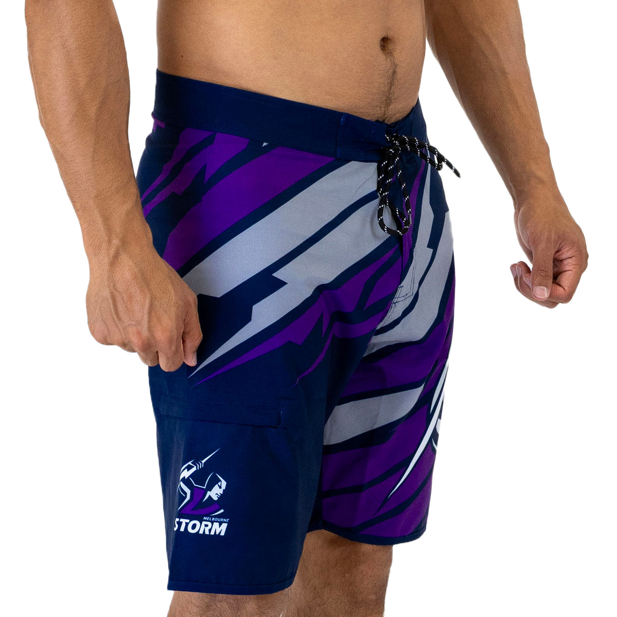 NRL Storm 'Ignition' Board Shorts - Adult - Ashtabula