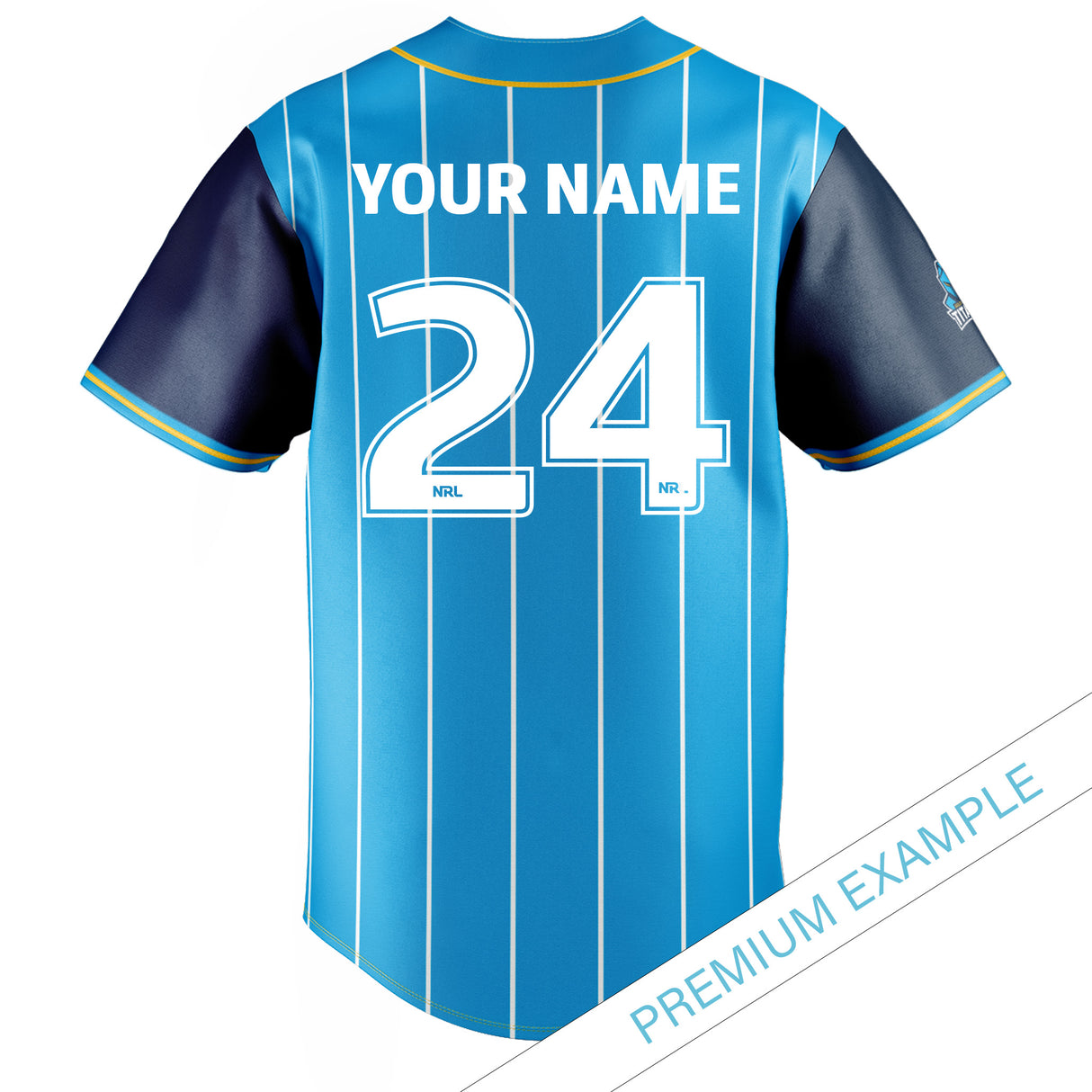 NRL Titans 'Slugger' Baseball Shirt - Ashtabula