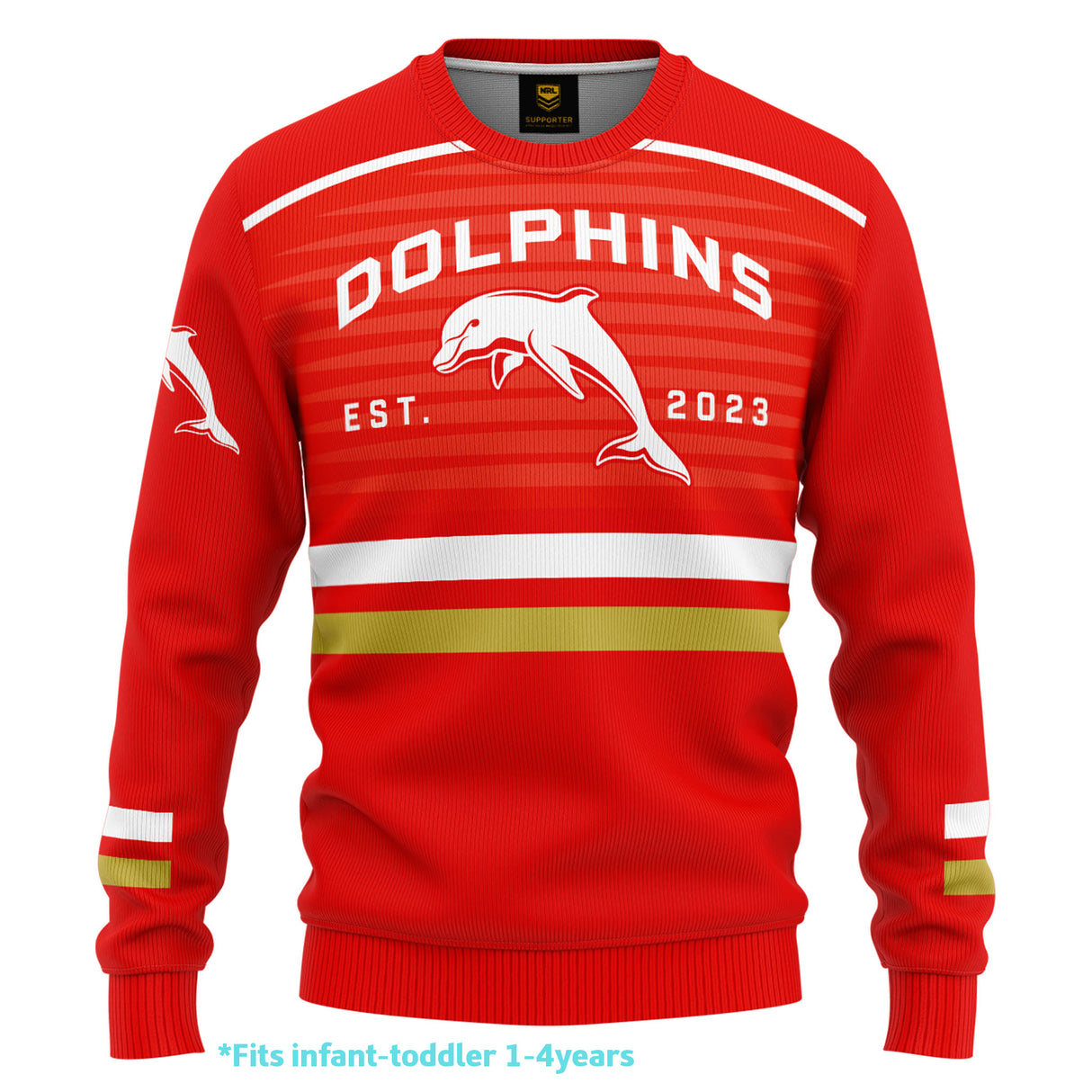 NRL Dolphins Kids 'Victory' Pullover - Ashtabula
