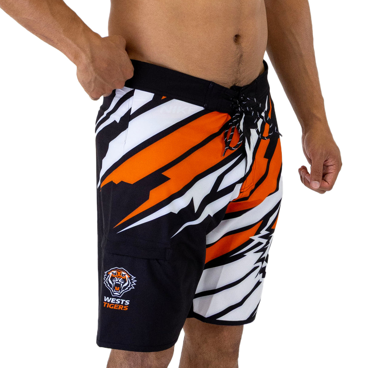 NRL Wests Tigers 'Ignition' Board Shorts - Adult - Ashtabula