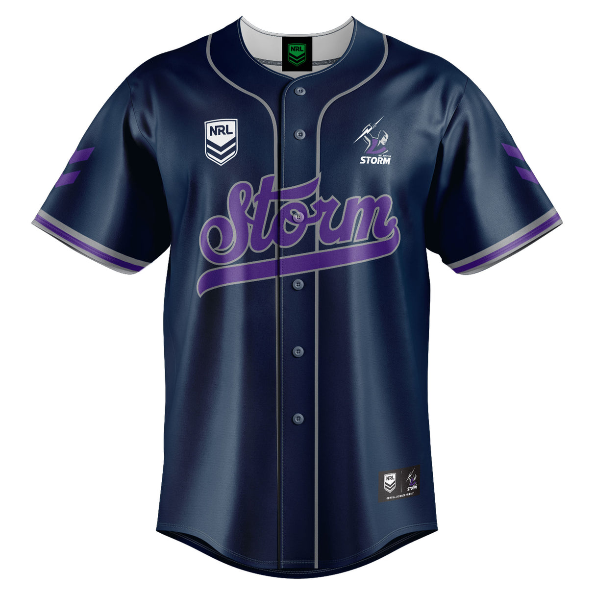 NRL Storm 'Homer' Baseball Shirt - Youth - Ashtabula