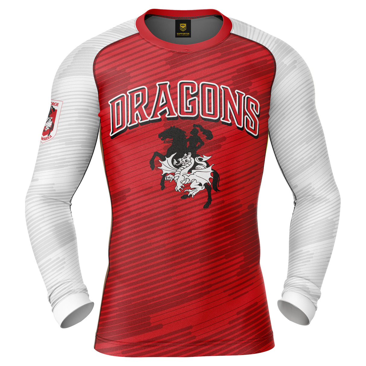NRL Dragons 'Barrel' Rash Vest - Adult - Ashtabula