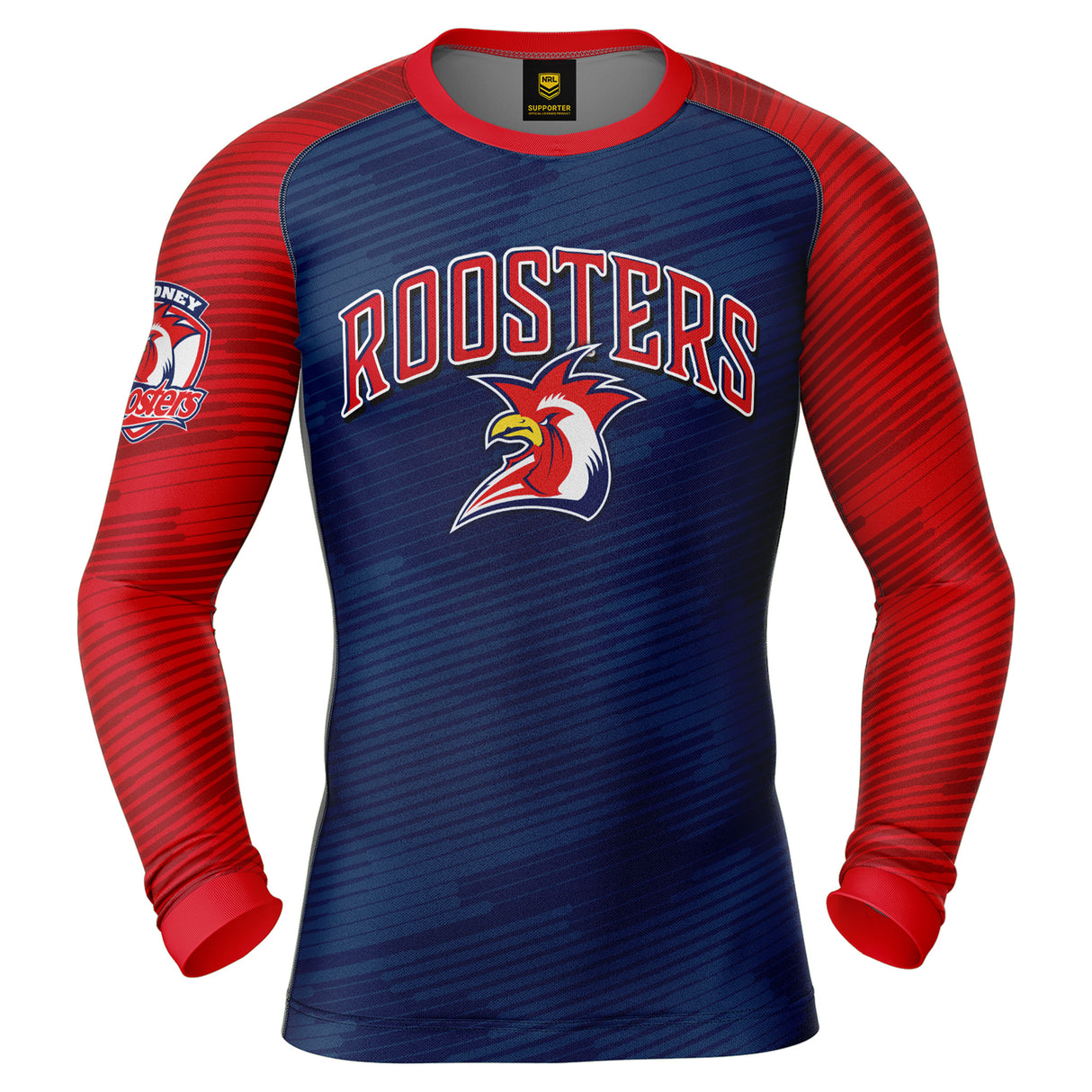NRL Roosters 'Barrel' Rash Vest -Adult - Ashtabula