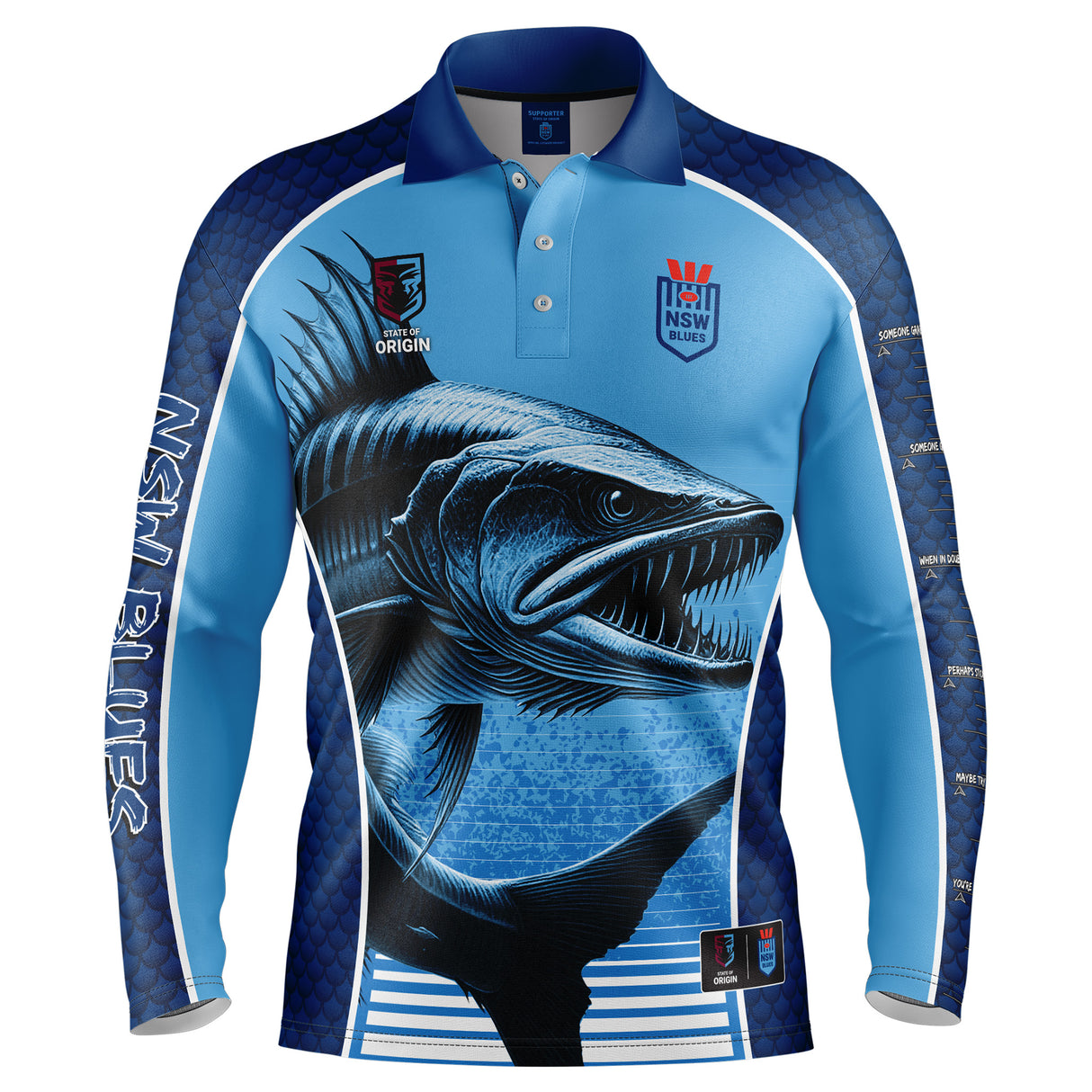 NSW Blues 'Barracuda' Fishing Shirt - Adult - Ashtabula