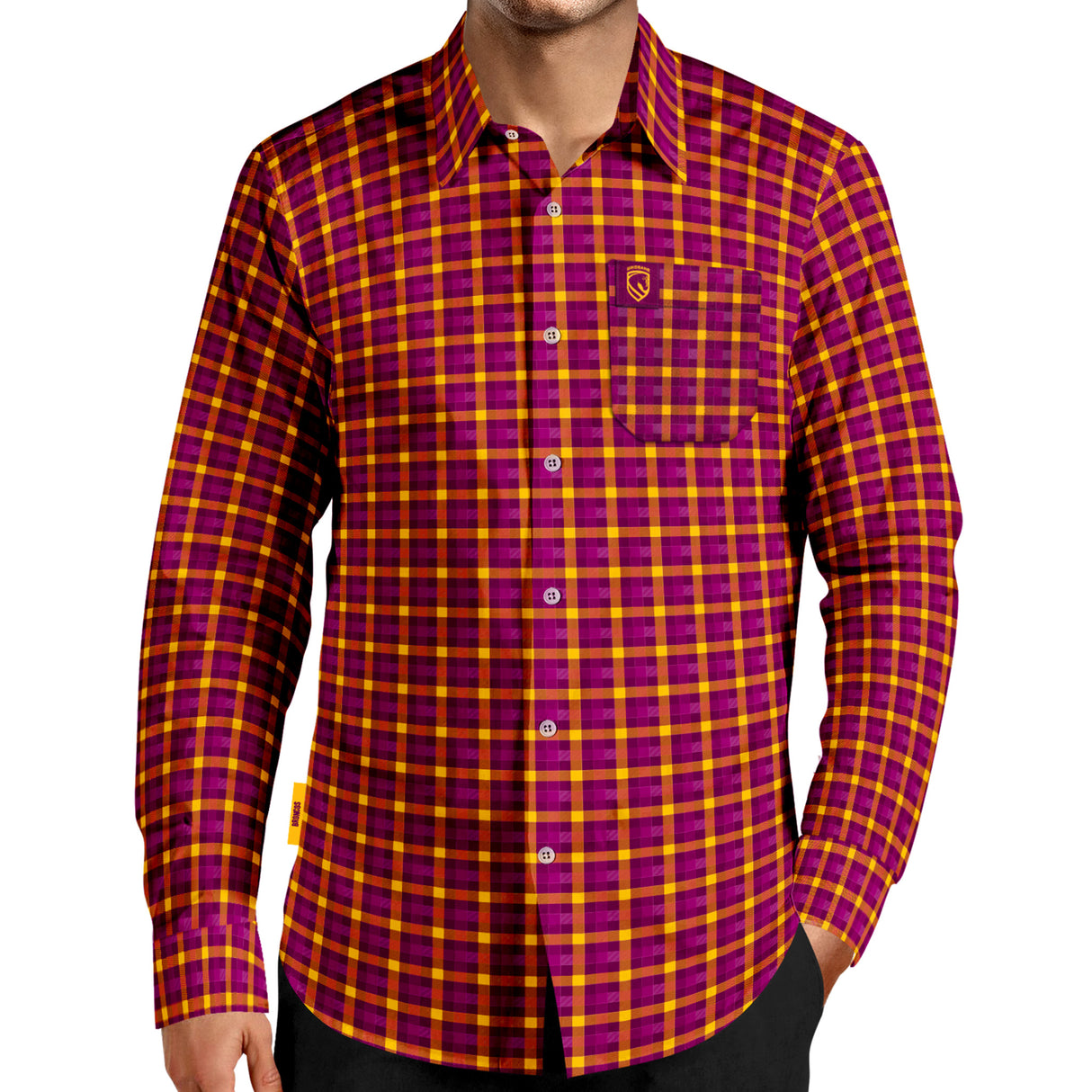 NRL Broncos 'Crossfield' Dress Shirt - Ashtabula