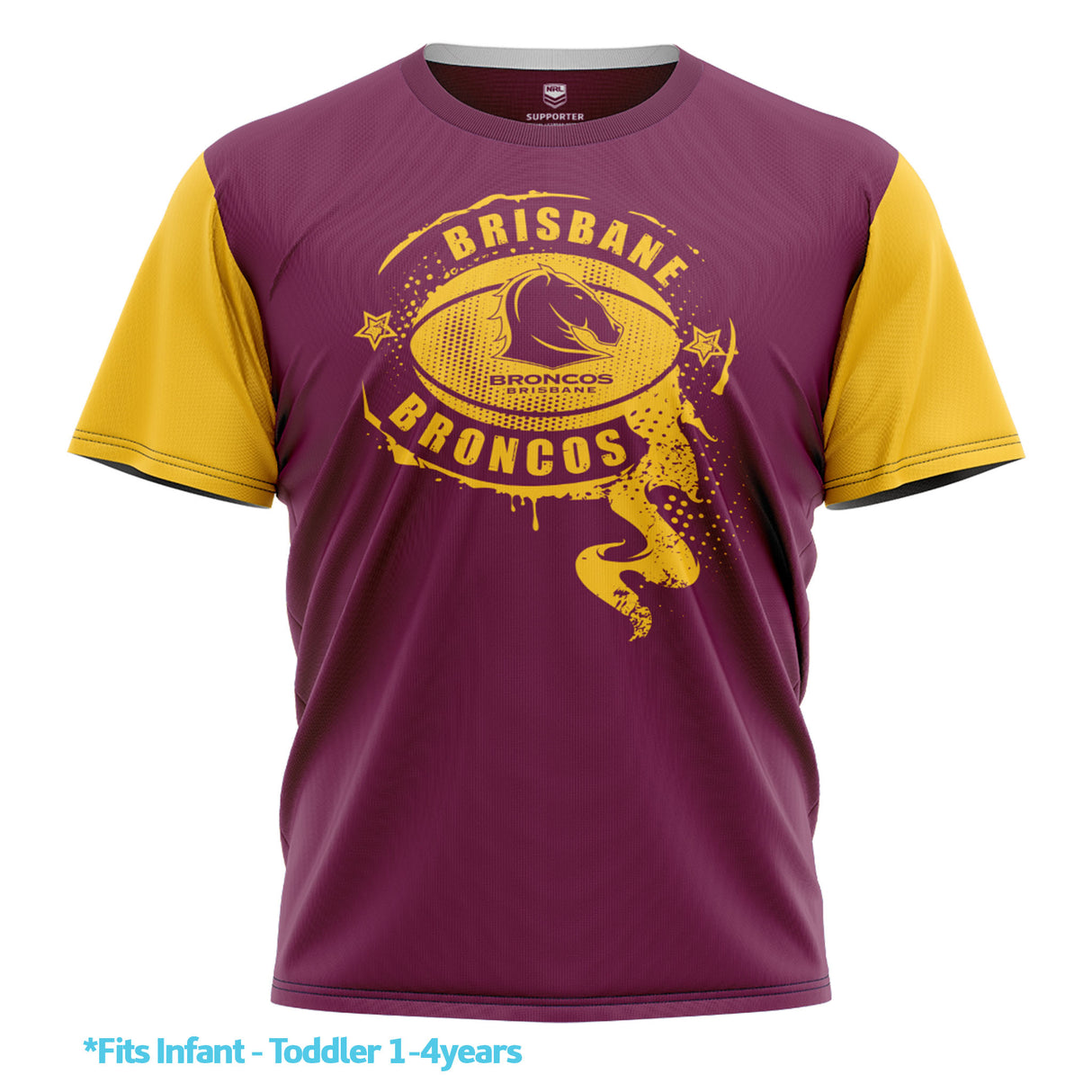 NRL Broncos 'Preston' Kids Tee - Ashtabula