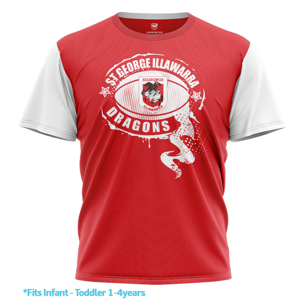 NRL Dragons 'Preston' Kids Tee - Ashtabula