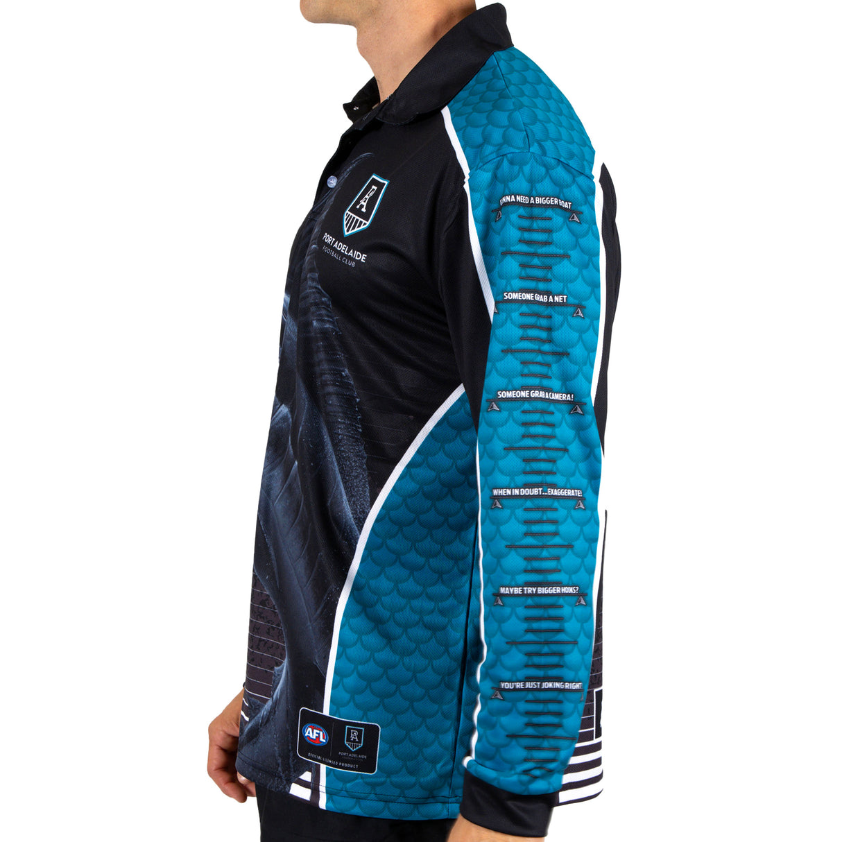 AFL Port Adelaide Footy n Fishing Shirt - Adult - Ashtabula