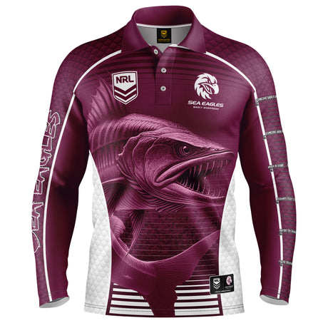 NRL Sea Eagles 'Barracuda' Fishing Shirt - Youth - Ashtabula