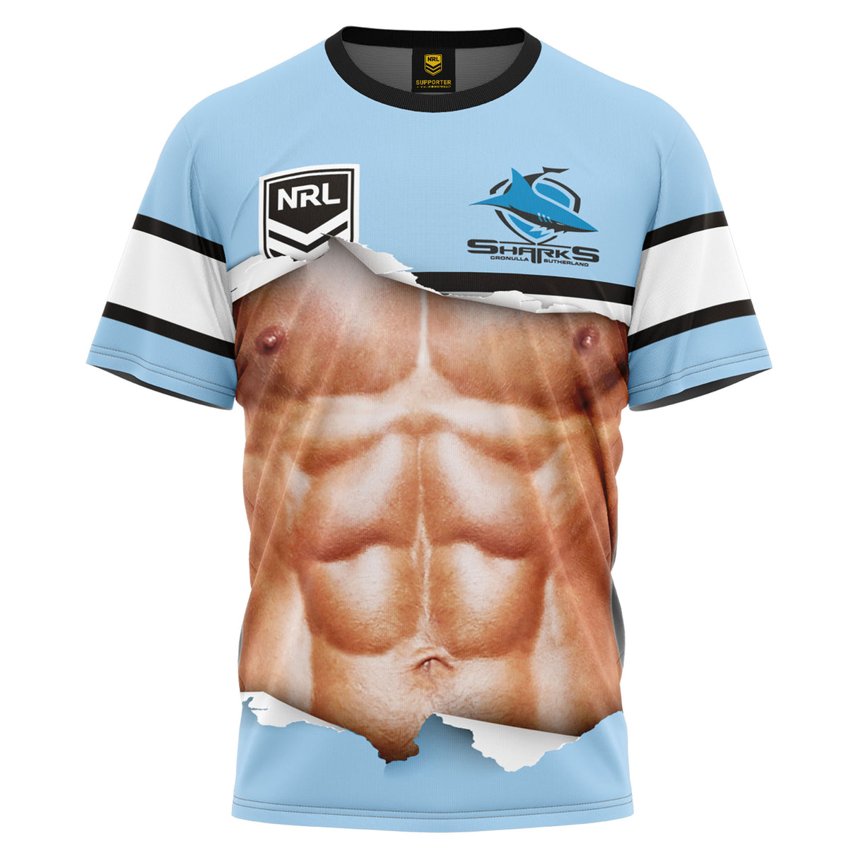 NRL Sharks Ripped Tee - Ashtabula