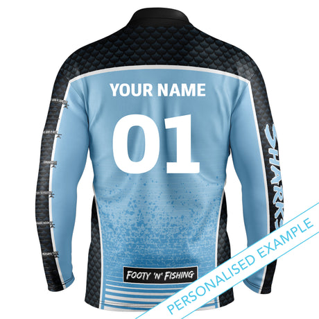 NRL Sharks 'Barracuda' Fishing Shirt - Youth - Ashtabula