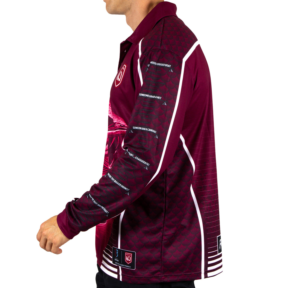 QLD Maroons 'Barracuda' Fishing Shirt - Adult - Ashtabula