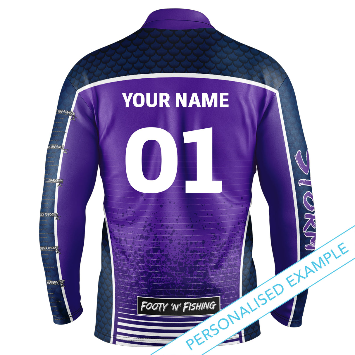 NRL Storm 'Barracuda' Fishing Shirt - Youth - Ashtabula
