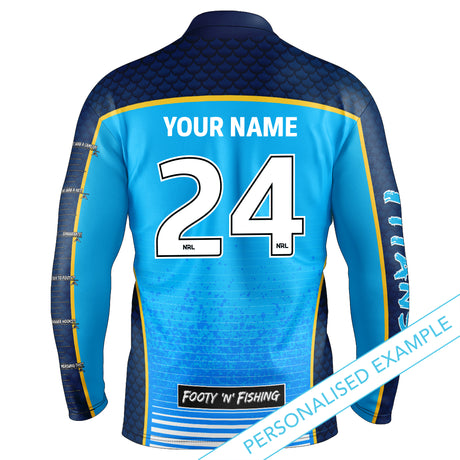 NRL Titans 'Barracuda' Fishing Shirt - Adult - Ashtabula