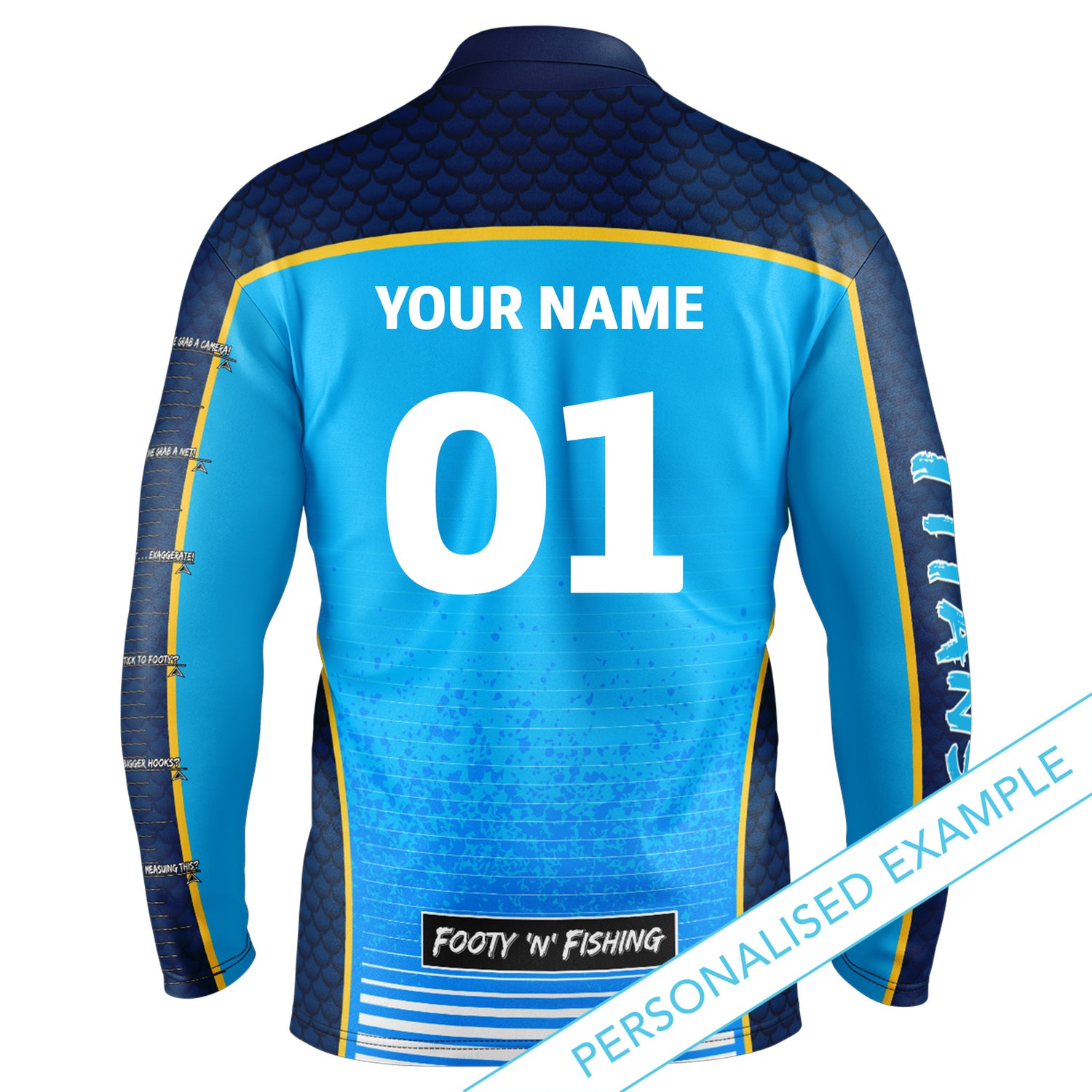 NRL Titans 'Barracuda' Fishing Shirt - Adult - Ashtabula