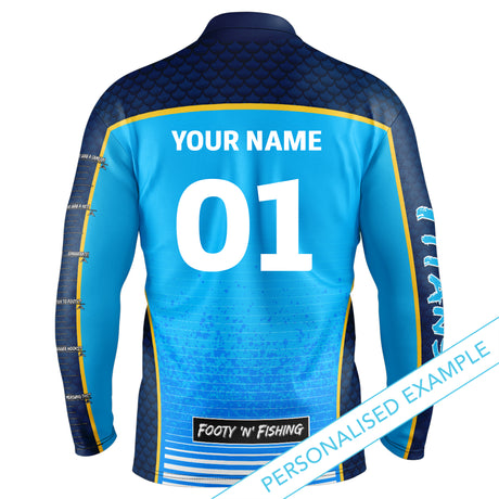 NRL Titans 'Barracuda' Fishing Shirt - Youth - Ashtabula