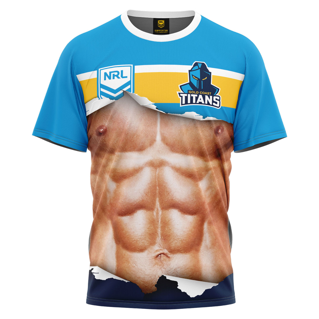 NRL Titans Ripped Tee - Ashtabula