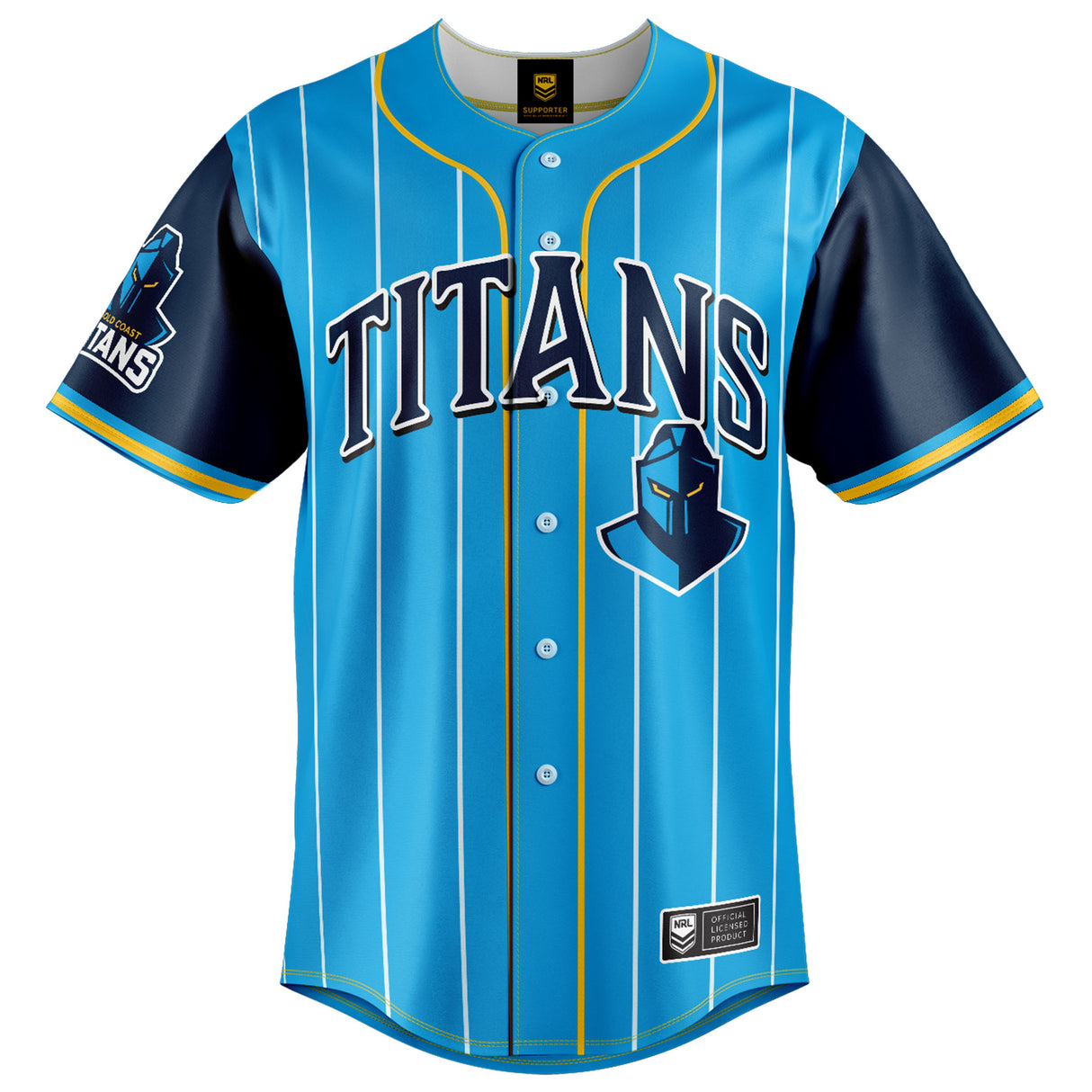 NRL Titans 'Slugger' Baseball Shirt - Ashtabula
