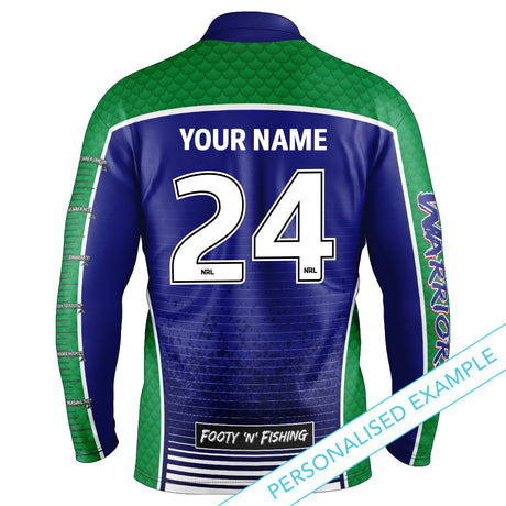 NRL Warriors 'Barracuda' Fishing Shirt - Youth - Ashtabula