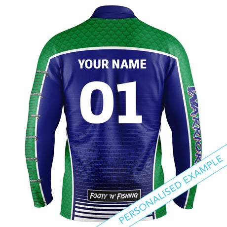 NRL Warriors 'Barracuda' Fishing Shirt - Youth - Ashtabula