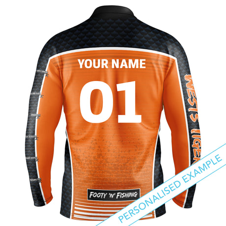 NRL Wests Tigers 'Barracuda' Fishing Shirt - Youth - Ashtabula