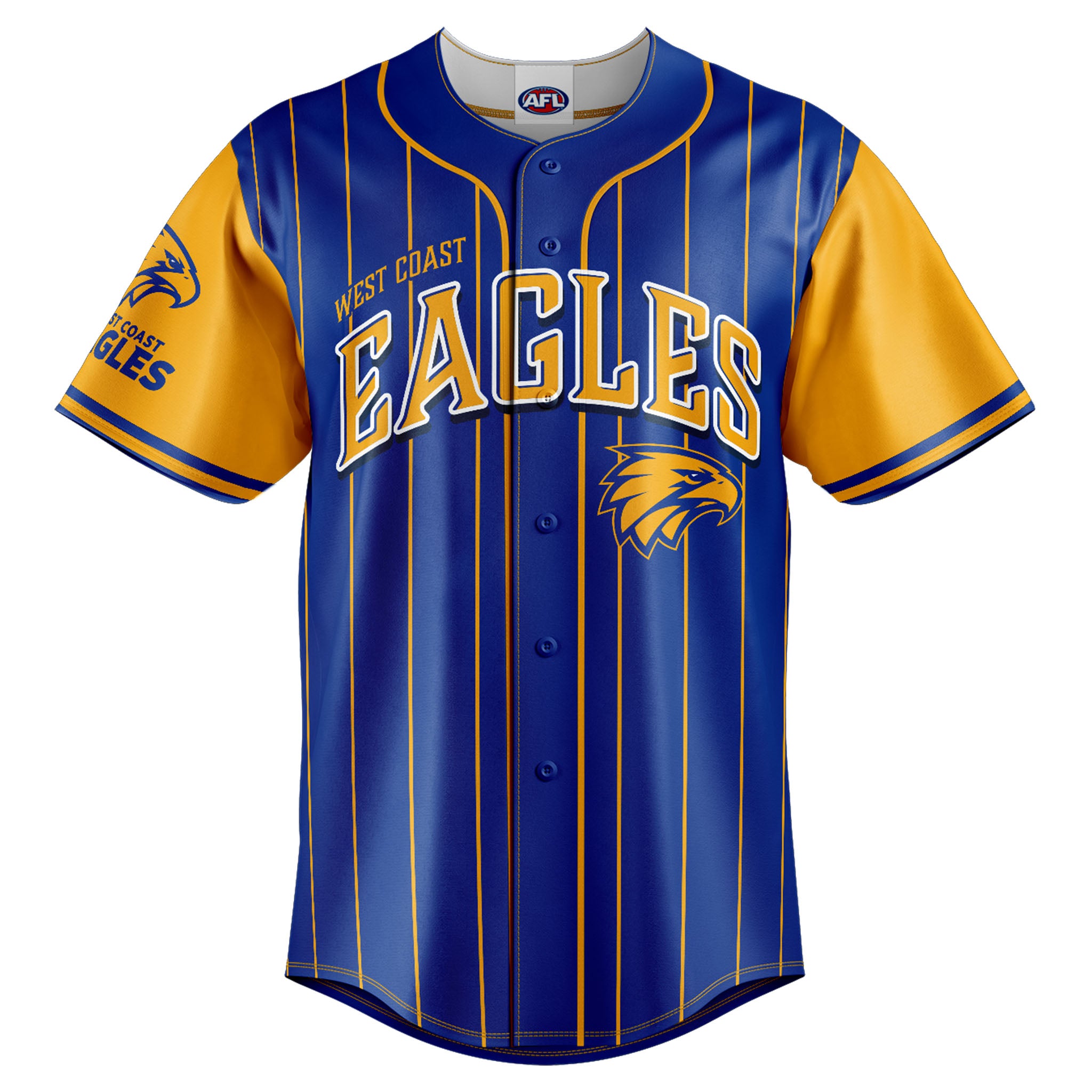 AFL West Coast Eagles 'Slugger' Baseball Shirt Ashtabula