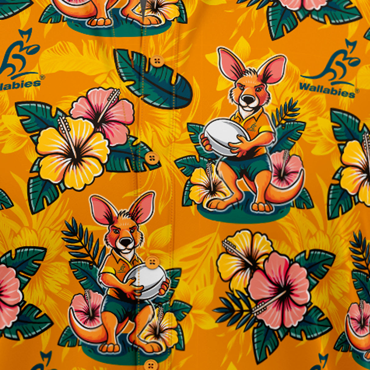 Wallabies 'Skipper' Hawaiian Shirt - Ashtabula