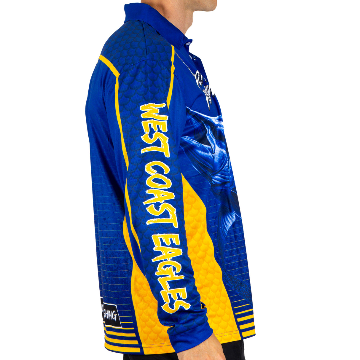 AFL West Coast Eagles Footy n Fishing Shirt - Adult - Ashtabula
